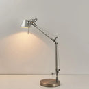 Axyaa Silver Aluminium Adjustable Table Lamp for Bedroom Study Reading
