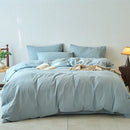 Axyaa 100% Cotton Yarn-Dyed 4-Piece Duvet Set - Ultra-Soft Bedding