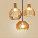 Axyaa Wooden Birdcage Pendant Lamp for Home Decor & LED Lighting