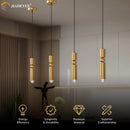 Axyaa Golden LED Chandelier for Modern Minimalist Spaces