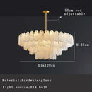 Axyaa Cloud Glass Chandelier: Modern LED Lighting for Elegant Living Room