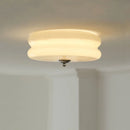 Axyaa Nordic Cream Glass Egg Tart Ceiling Lamps