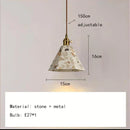 Axyaa Cement Stone Chandelier Nordic Wire Pendant Lamp - Adjustable and Stylish Lighting