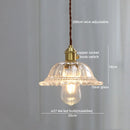 Axyaa Modern LED Glass Copper Pendant Light with Knob Switch