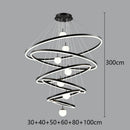Axyaa LED Staircase Chandeliers for Modern Living Room Decor