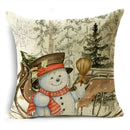 Axyaa Christmas Linen Pillow Cover 45X45CM - Festive Home Decor