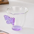 Axyaa Espresso Glass Tea Cup 80ml - High Borosilicate Heat-Resistant Butterfly Design