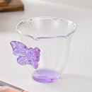 Axyaa Espresso Glass Tea Cup 80ml - High Borosilicate Heat-Resistant Butterfly Design