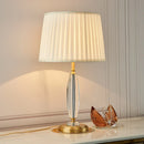Axyaa Crystal Table Lamp: Elegant Bedroom Décor for a Romantic Ambiance