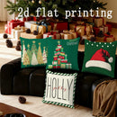 Axyaa Christmas Rectangular Pillow Covers for Sofa, Bedroom, Car - Festive Home Decor