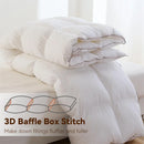 Axyaa White Goose Down Comforter - Fluffy & Luxurious Quilted Duvet Insert