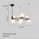 Axyaa Glass Ball Pendant Ring Light for Home Decor