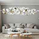 Axyaa Modern Brass Ginkgo Leaf Branch Chandelier for Dining Room & Living Space