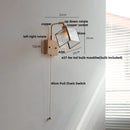 Axyaa Rotatable Dove Tiffany LED Wall Light Fixture Glass in Copper & Walnut