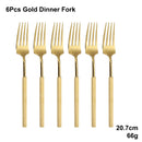 Axyaa Gold Cutlery Set Stainless Steel 304 Tableware Knife Fork Spoon Dinner Set