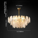 Axyaa Luxury Glass Crystal LED Chandelier for Living and Dining Room