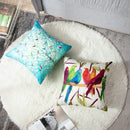 Axyaa Bird Flower Linen Pillowcase Sofa Cushion Cover Home 40x40-60x60