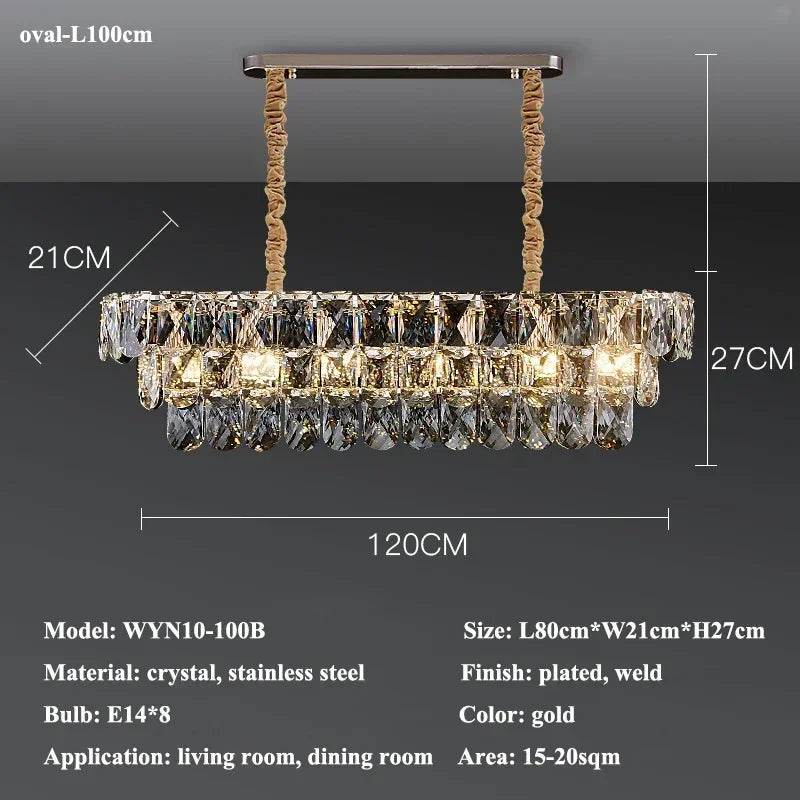 Luxury Crystal Chandeliers Lighting for Home Decor by Axyaa
