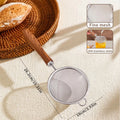 Axyaa Stainless Steel Fine Mesh Colander with Plastic Handle