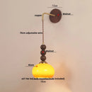 Axyaa Adjustable LED Wall Sconce, Modern Nordic Glass Stair Light