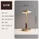 Axyaa Classical Brass Walnut Floor Lamp LED Lighting for Living Room Bedroom