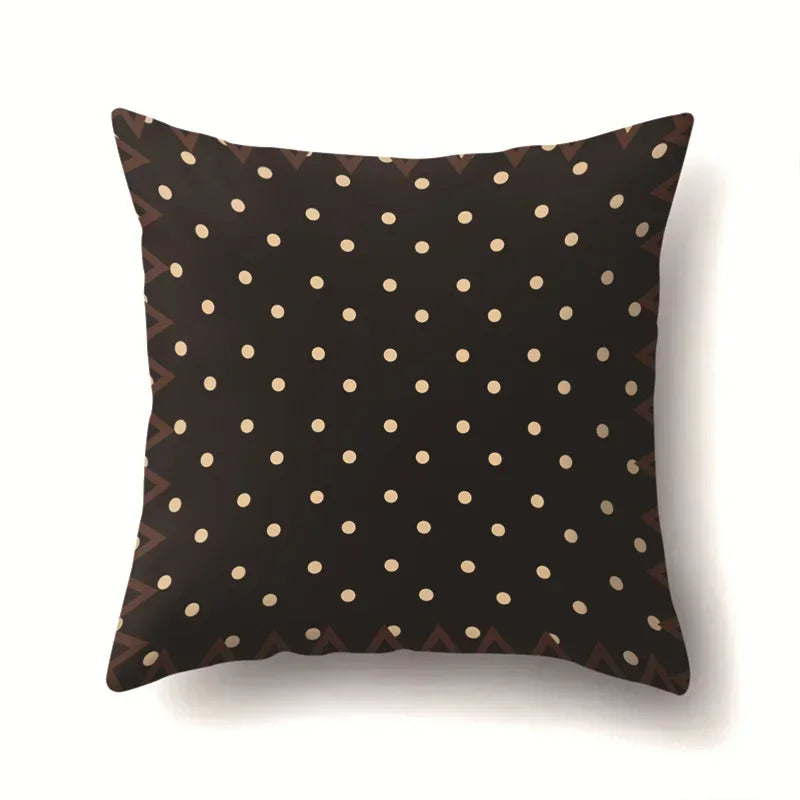Axyaa Retro Geometric Pattern Cushion Cover for Sofa and Couch Décor