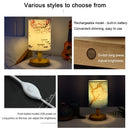 Axyaa Square Fabric Table Lamp Dimmable Night Light - Simple Chinese Style