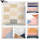 Axyaa Geometric Pattern Plush Cushion Cover for Home Decor 45x45cm