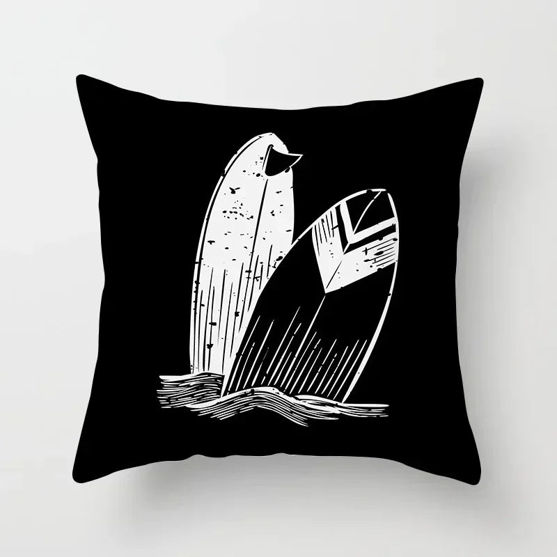 Axyaa Black and White Nordic Style Car Pillowcase Sofa Pillow Cover