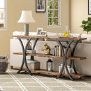 Axyaa 3 Tier Narrow Console Table with Long Sofa Entry, 70.8 Inch Storage Shelves