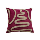 Christmas Boho Green Red 45x45 Tufted Pillow Cover, Farmhouse Sofa Decor, Axyaa Brand