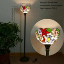 Axyaa Stained Glass Tiffany Floor Lamp - Vintage American Retro Style