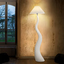 Axyaa French Nordic Floor Lamp Cream Pleated Cover High-end Bedroom Living Room Decor