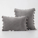 Black Tassel Pillowcases by Axyaa - Velvet Holiday Home Decoration Gift