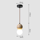 Axyaa Yellow Marble Pendant Lamp Gourd Japan Travertine Hanging Light
