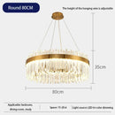 Axyaa Crystal Chandelier, Post-Modern Minimalist Lighting Fixture for Living Room, Bedroom, Dining Room
