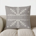 Axyaa Snowflakes Christmas Throw Pillow Cover for Sofa, Bedroom, Car.