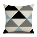 Axyaa Blue Deltoid Geometry Pillow Cover 45*45cm for Living Room, Bedroom, Sofa, Car