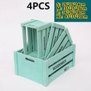Axyaa Vintage Wooden Frame Storage Boxes Set of 4