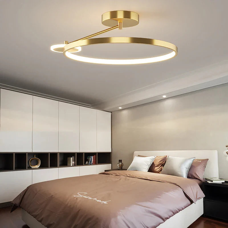 Axyaa Circular LED Ceiling Lamp with Remote Control for Intelligent Indoor Lighting