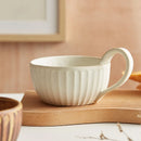 Axya Nordic Ceramic Breakfast Mug, Retro Oatmeal Coffee Cup for Kitchen & Dining