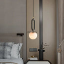 Axyaa Marble Pendant Light Modern Copper Chandelier for Living Room