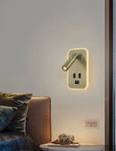 Axyaa LED Wall Sconce Reading Light with USB Ports & Adjustable Spotlight