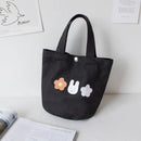 Axyaa Canvas Lunch Bag: New Fashion Student Bento Box Carry Bucket Bag