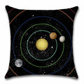 Axyaa Solar System Planets Linen Cushion Cover 45x45cm Bedroom Living Room Sofa Decor