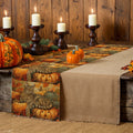 Axyaa Halloween Pumpkin Cat Table Runner Farmhouse Dining Decor