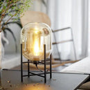 Axyaa Nordic Industrial Smoke Glass Floor Lamp