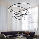 Axyaa Modern Minimalist Circle Pendant Lamp for Living Room, Restaurant, and Hall
