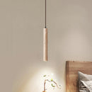 Axyaa Yellow Travertine Cylindrical Led Chandelier