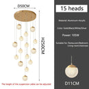Axyaa Luxury LED Staircase Chandelier for Living Room and Bedroom
